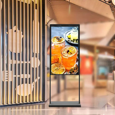 65 بوصة Lcd لوحة مزدوجة الوجهين شاشات الكريستال السائل شاشة UHD لافتات الإعلانات الأرضية