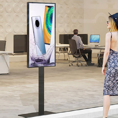 43 بوصة متجر نافذة شاشة عرض LCD شاشة عرض نافذة LCD عمودية شاشة الإعلانات الرقمية