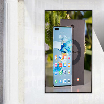 65 بوصة لافتات النافذة الرقمية للإعلان عن شاشة LCD عالية السطوع