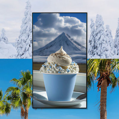 شاشة عرض LCD للنافذة الرقمية مقاس 55 بوصة ، شاشة عرض أكشاك 5000nits ، ضوء الشمس قابل للقراءة